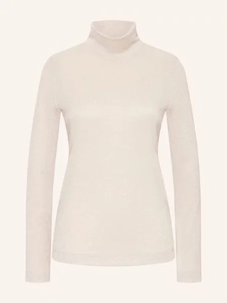 Bluzka Marc Cain ze stójką z długim rękawem beżowa