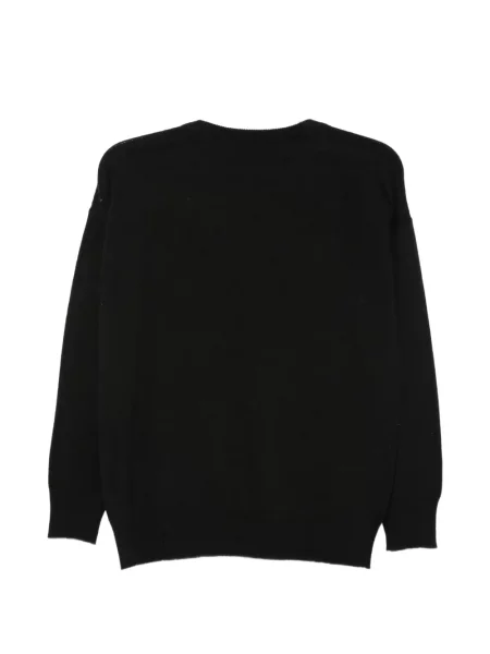 Pulover Le Tricot Perugia cu decolteu rotund negru