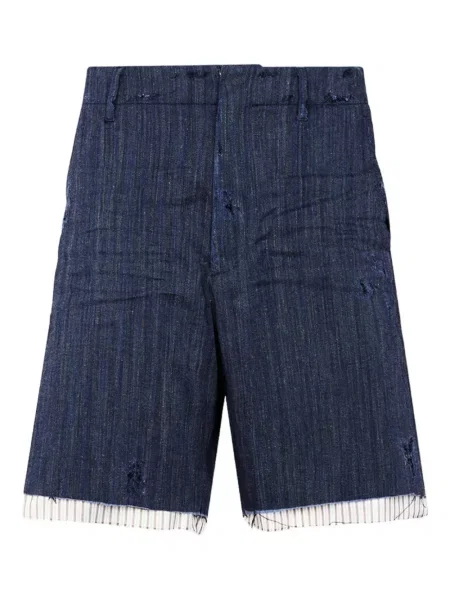 Džínové šortky Dsquared2 s autogramem modré