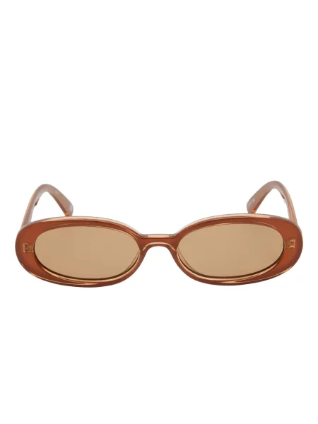 Ovalne sunčane naočale Le Specs smeđa
