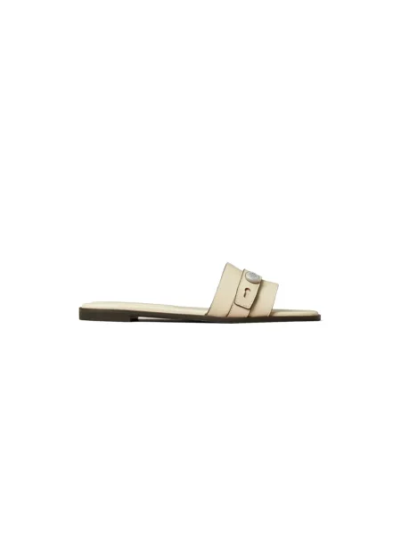 Klapki Tory Burch skórzane białe