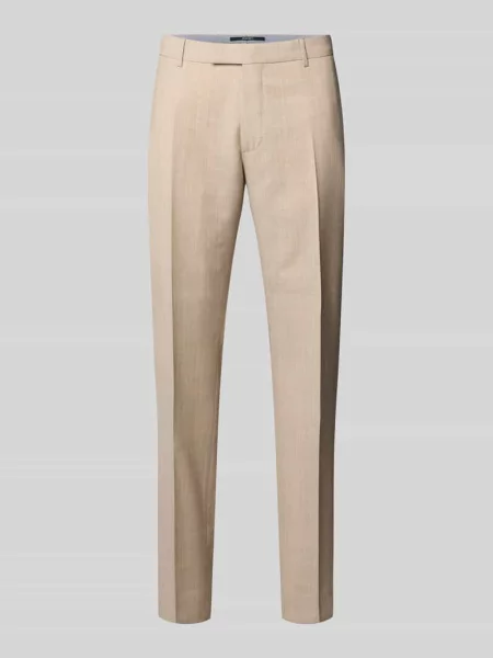 Spodnie garniturowe o kroju slim fit z dodatkiem wełny model „Blayr” Joop! Collection beżowe