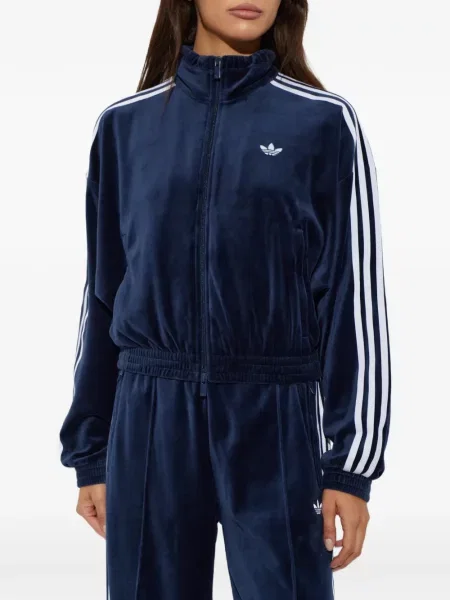 Top Adidas din velur albastru