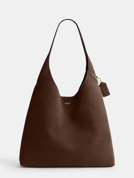 Coach geantă shopper pentru femei din piele întoarsă Brooklyn Shoulder Bag 39 maro
