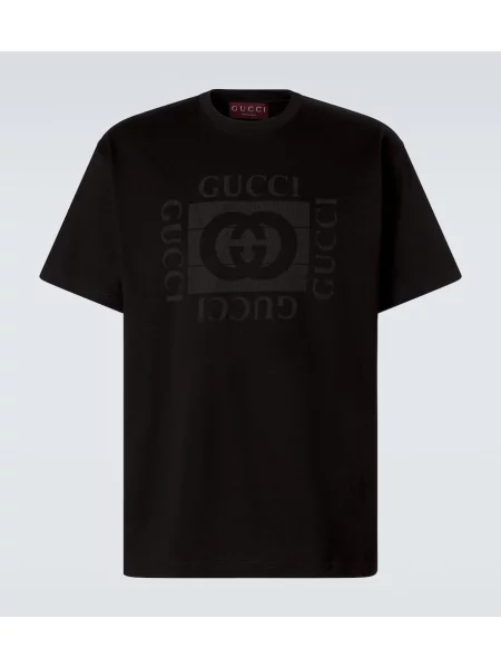 Tricou Gucci din jerseu negru