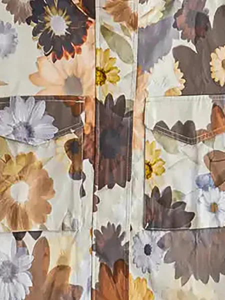 Decupat geacă Kith cu model floral cu imagine gri