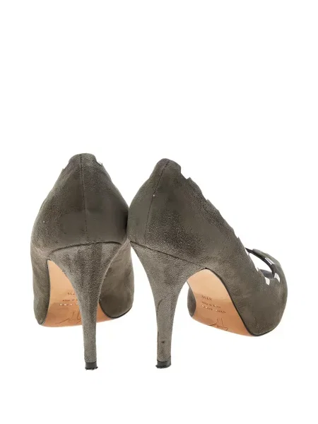 Pantofi cu toc Giuseppe Zanotti din piele de căprioară gri