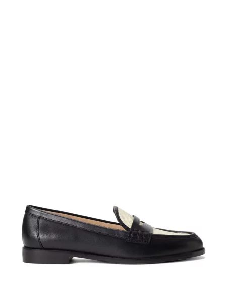 Kožené loafers Lauren Ralph Lauren černé