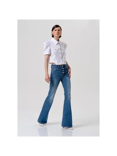 Fracomina Blugi Bootcut Fit albastru
