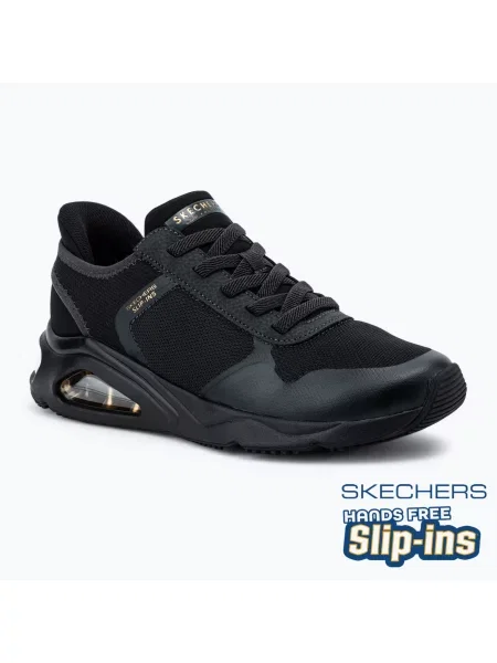 Női cipő SKECHERS Uno Tres Air Easy Steppers black Uno Tres Air Easy Steppers BBK fekete