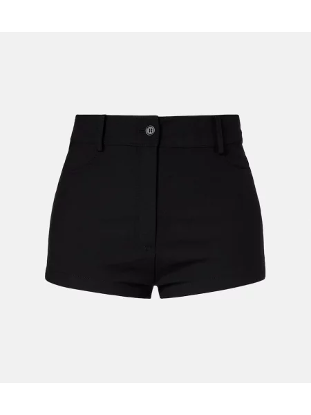 Pantaloni scurți The Frankie Shop cu talie înaltă negru