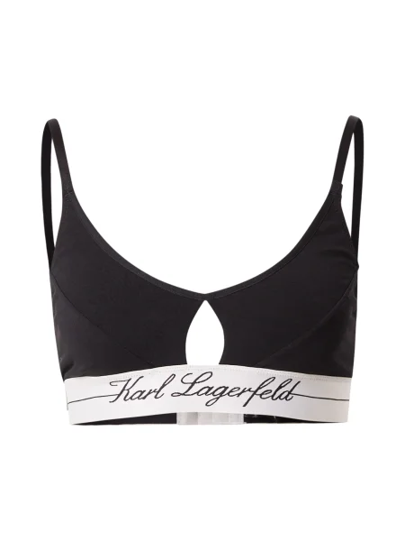 KARL LAGERFELD Podprsenka bez kostíc čierna