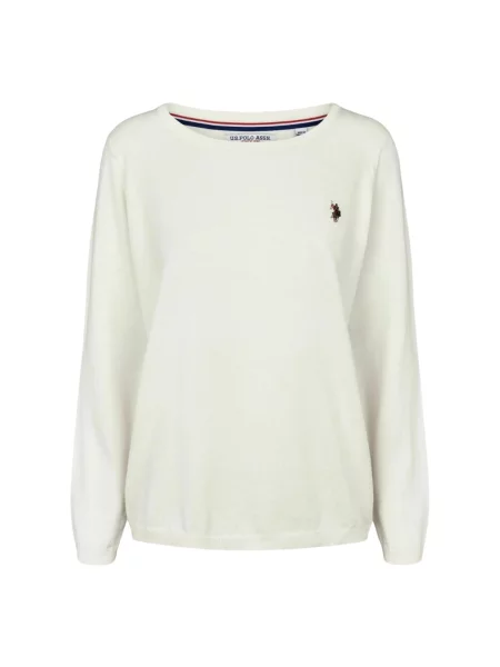 U.S. POLO ASSN. Svetr May přírodní bílá