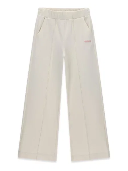 Guess Долнище анцуг Кремав Wide Leg