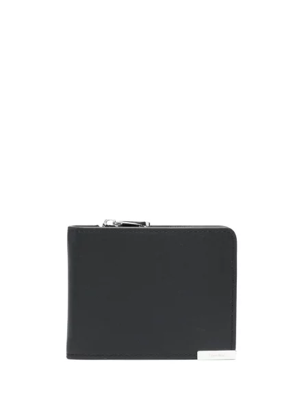 Portofel Calvin Klein din piele cu autograf negru