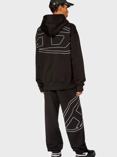 Худи Diesel с капюшоном черное