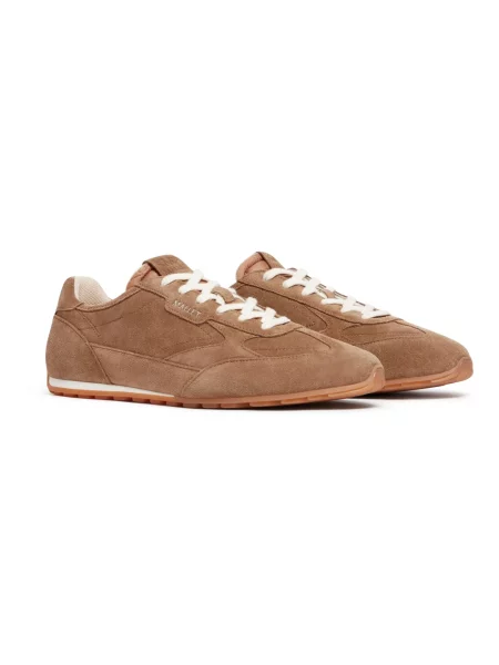 Sneakersy Mallet London zamszowe brązowe