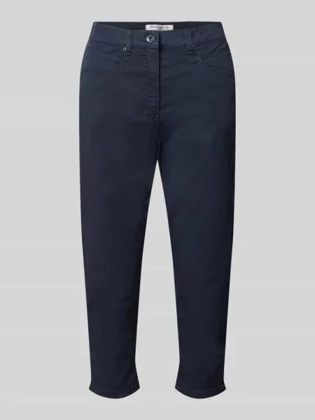 Spodnie capri w kroju skinny fit z mieszanki bawełny model LUCA' Raphaela By Brax granatowe