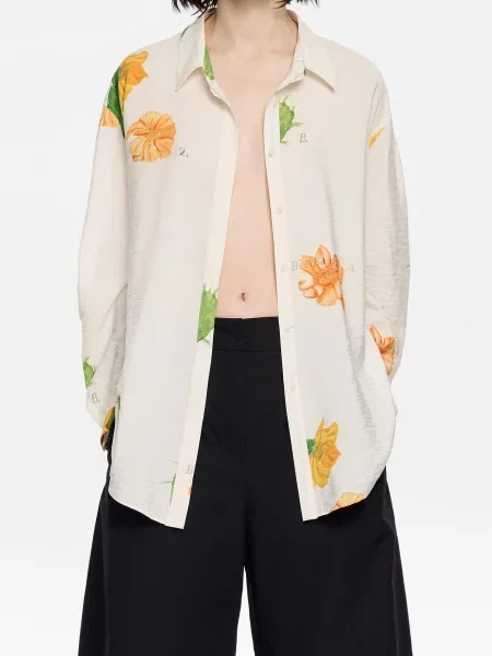 Лляна сорочка Bimba Y Lola біла