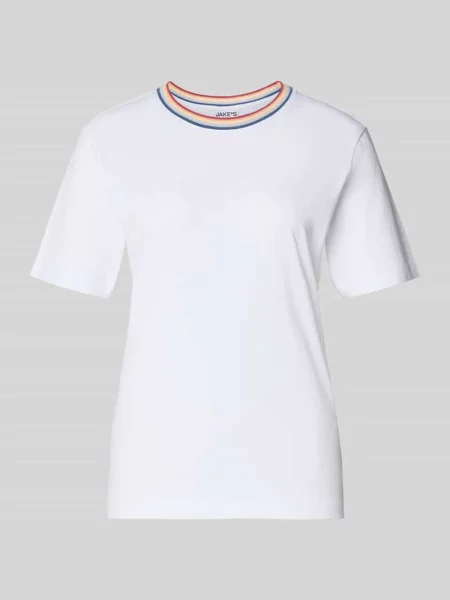 Koszulka z czystej bawełny Jake*s Casual biała