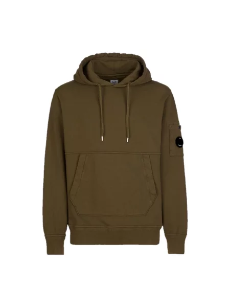 Bluza z kapturem C.p. Company polarowa z kapturem zielona