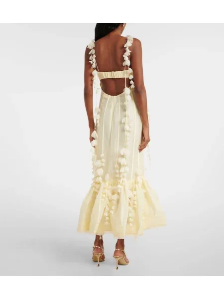 Rochie midi Zimmermann de in până la genunchi de costum galben