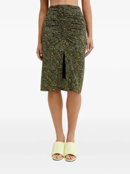 Fustă midi Isabel Marant până la genunchi verde