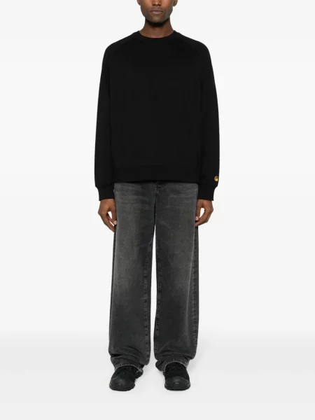 Džemperis Carhartt Wip apvaliu kaklu juoda