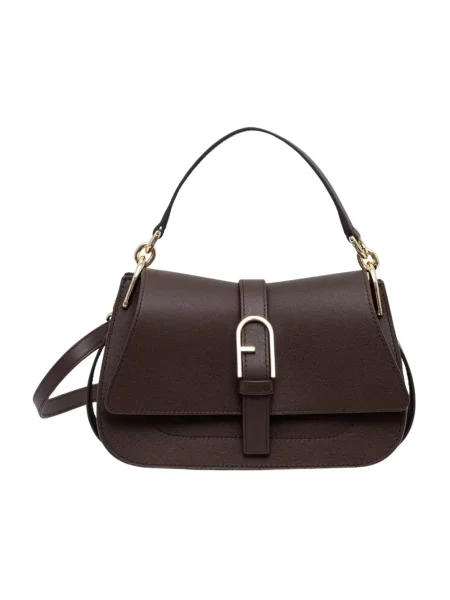 Furla torebka crossbody skórzana brązowa
