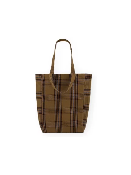 Shopper torbica Rose In April karirana ružičasta