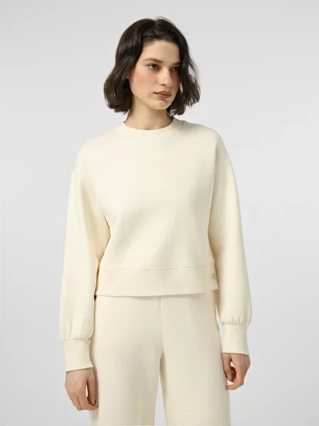 Світшот Armani Exchange молочний бавовна/поліестер/еластан