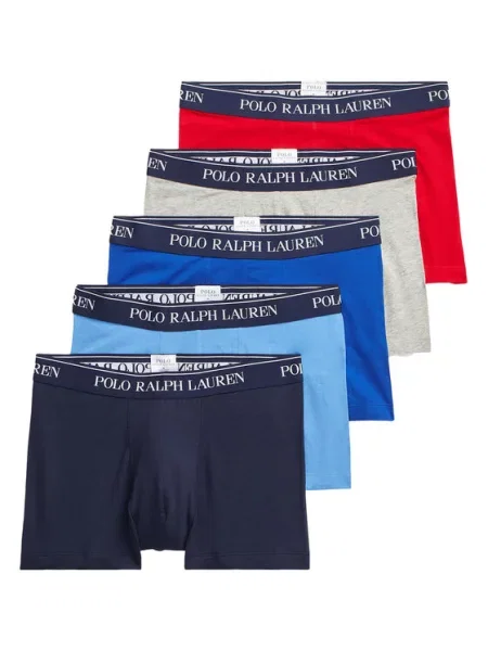 Koszulka polo Polo Ralph Lauren Underwear z paskiem klasyczna ze stretchu szara