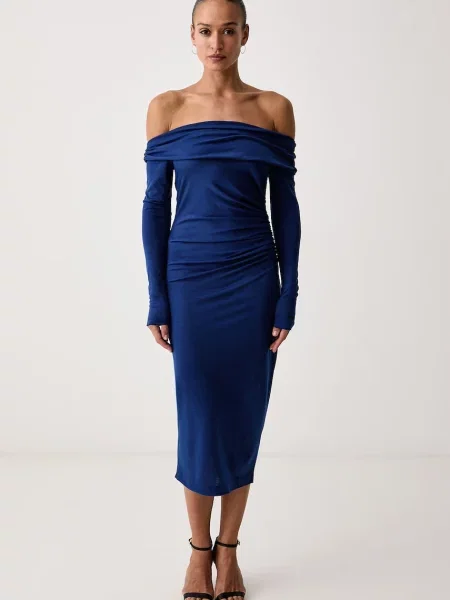 Pinko Rochie Novaline cu adaos de lână albastru