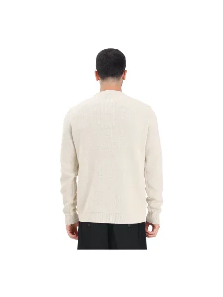 Sweter z dzianiny z prążkowanymi wykończeniami model ‘DANE’ Selected Homme beżowy