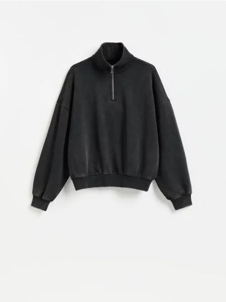 Reserved Bluza z efektem sprania czarny