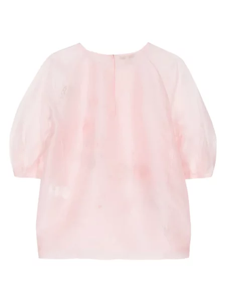 Gėlėtas raštuotas palaidinė Shiatzy Chen organza rožinė