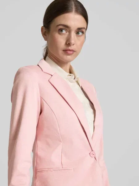 Żakiet o kroju slim fit z lamowanymi model ‘KATE’ Ichi różowa