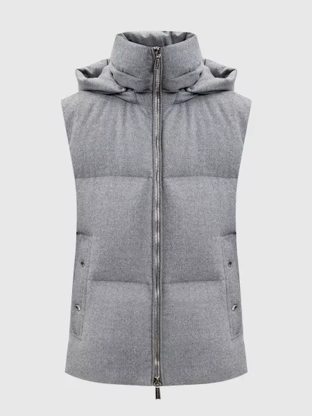 Пуховий жилет FUENTE з вовни і кашеміру Moorer сірий