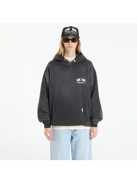 Sweatshirt REPRESENT 24 Hour Service Hoodie UNISEX Stained Black XXL črna