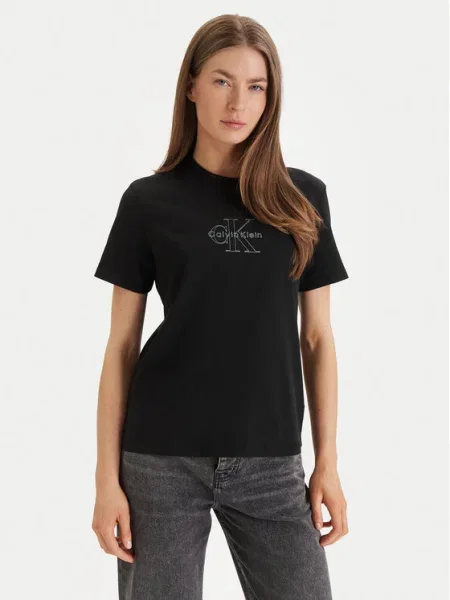 Calvin Klein Jeans Tricou / argintiu negru