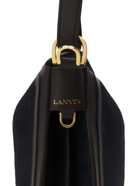 Geantă Lanvin din piele de căprioară albastru