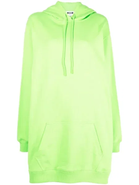 Rochie Msgm cu glugă cu imagine de costum verde