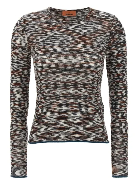 Pulover Missoni cu imagine cu imprimeu abstract maro