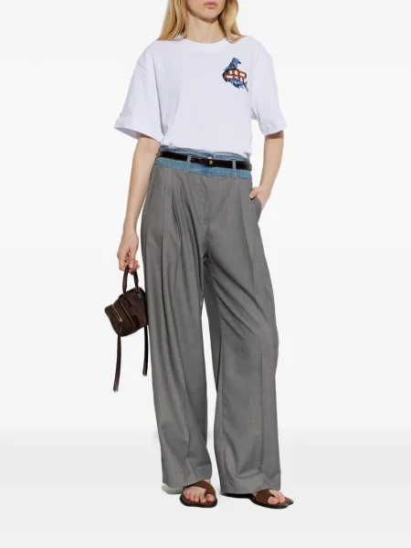 Tricou Munthe cu broderie alb