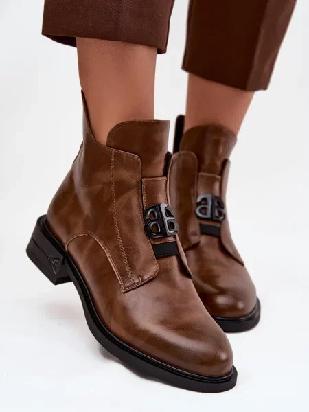 Kožené zateplené kotníkové boty Boto černé