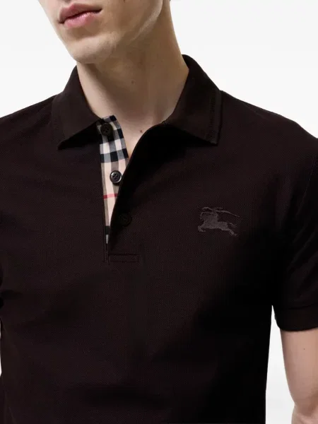 Tricou polo Burberry maro