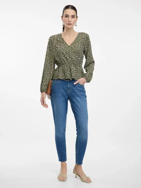 Bluză Orsay cu model floral albastru