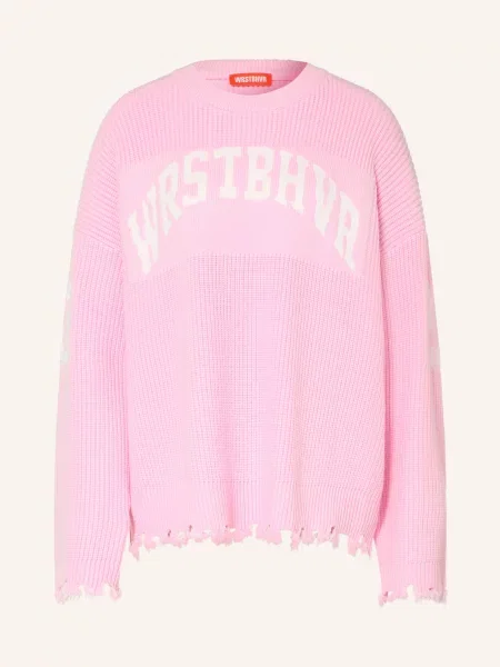 Wrstbhvr Sweter Tove rosa biały
