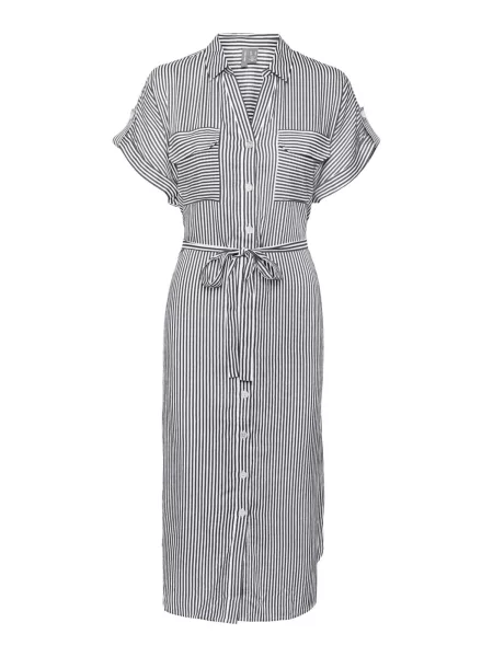 VERO MODA Rochie tip bluză Bumpy negru alb