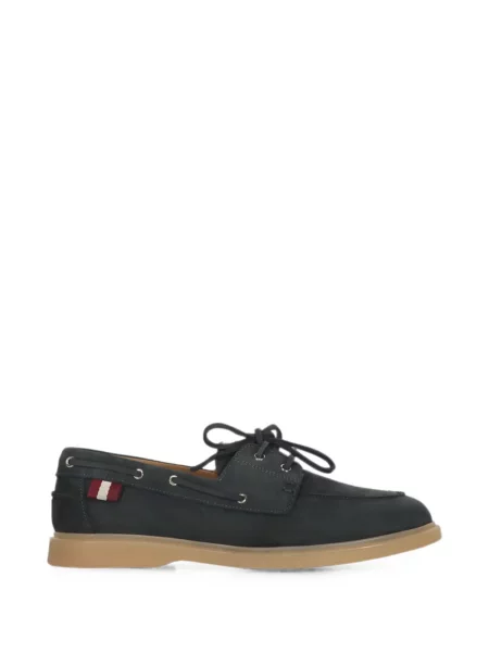 Pantofi loafer Bally cu șireturi din piele albastru